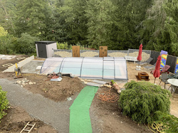 Pool Überdachung Baustelle